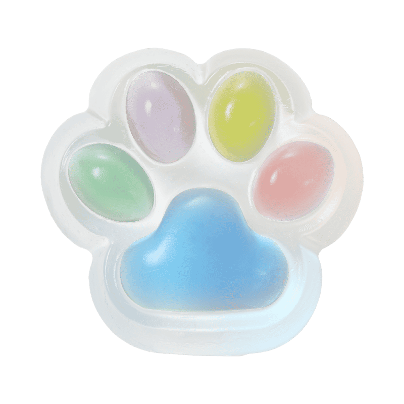 Rainbow Crystal Cat Paw Squishy