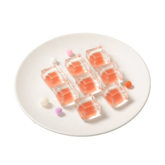 8 pcs Crystal orange Ice Cube Squishy