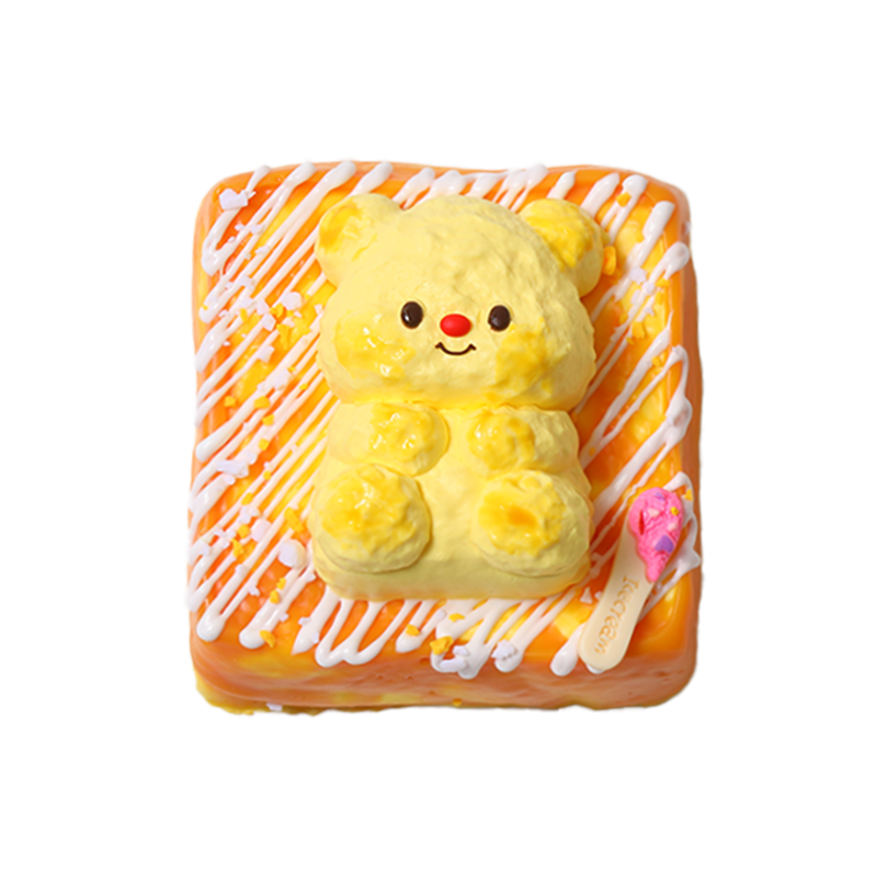 Buttery Bear Thick Toast Squishy