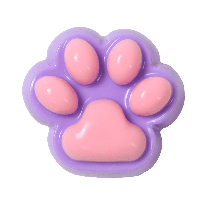 Purple pink Cat Paw Squishy (Burst Water Sensation)