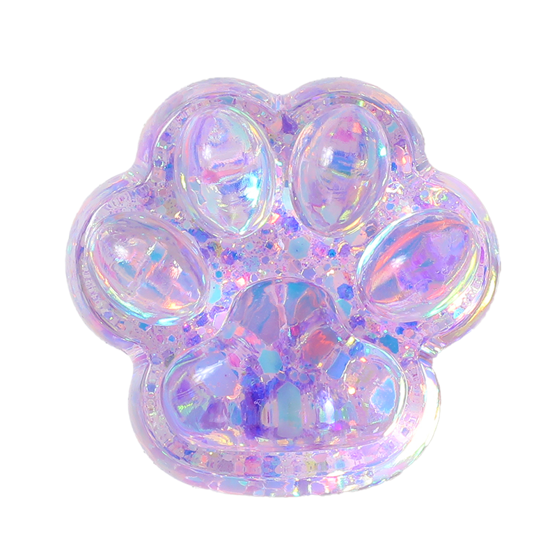 Purple Glow-in-dark Cat Paw Squishy