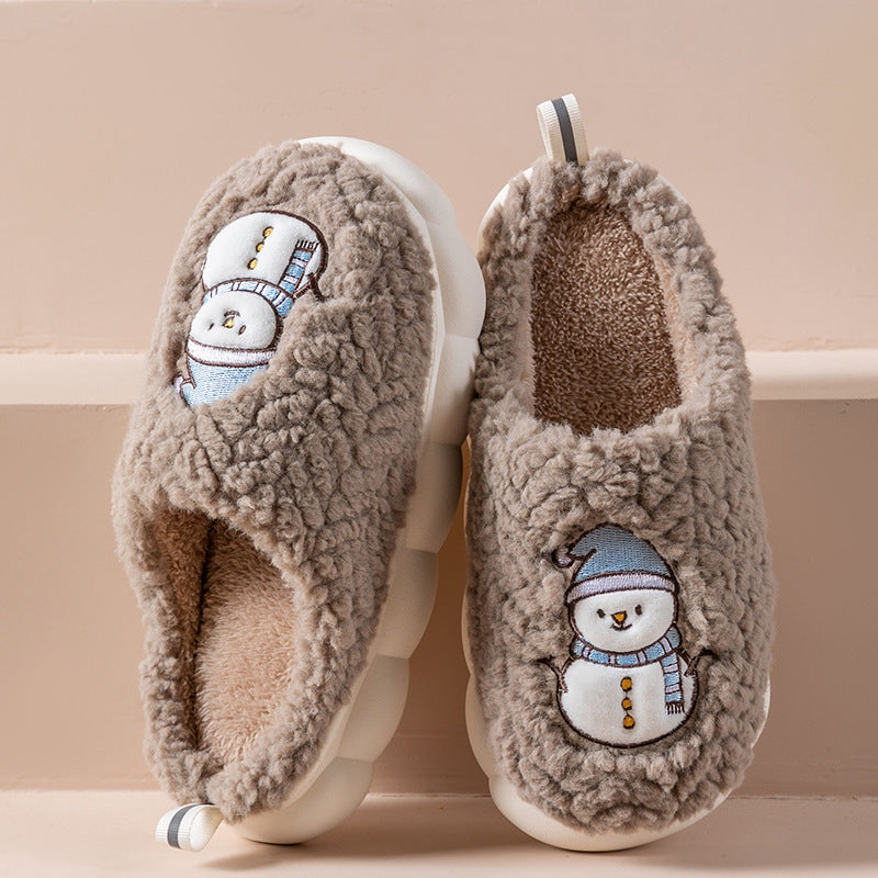 Cute Snowman Winter Slippers