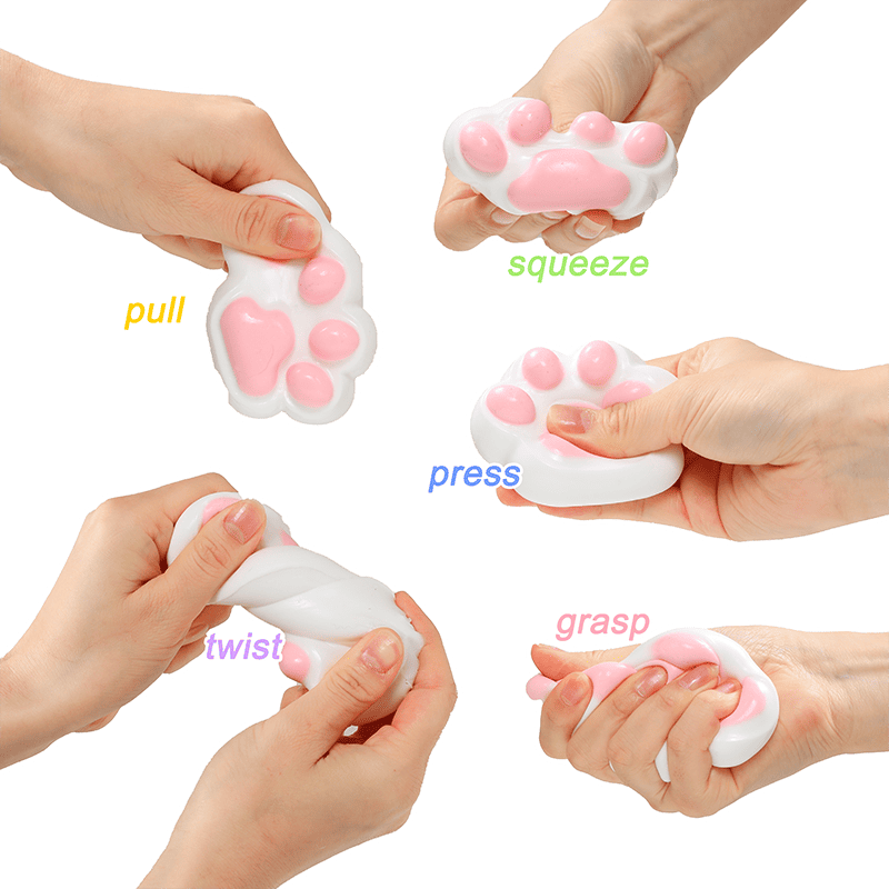 White-based Sugar Cat Paw Squishy