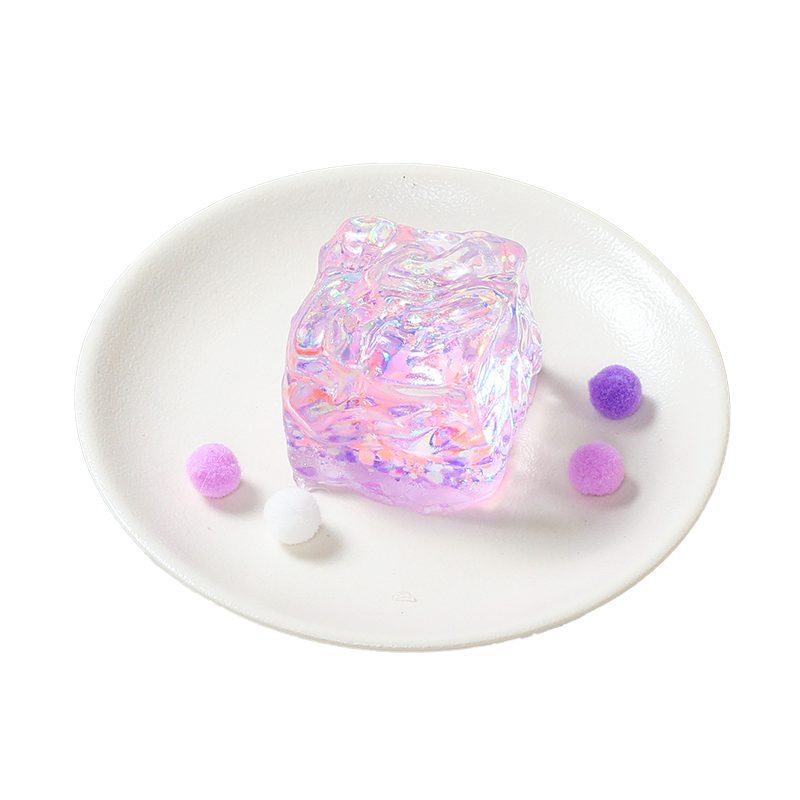 Purple Glow-in-dark Ice Cube Squishy