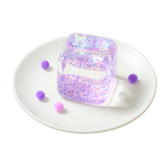 Purple Glow-in-dark Ice Cube Squishy