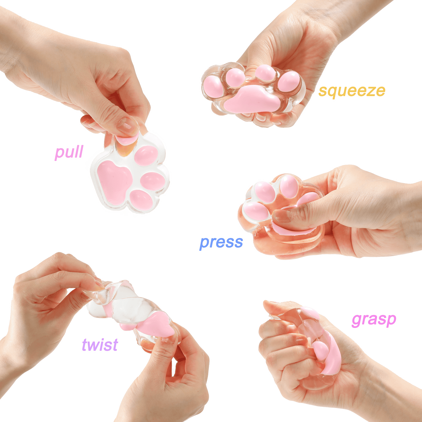 Transparent Cat Paw Squishy