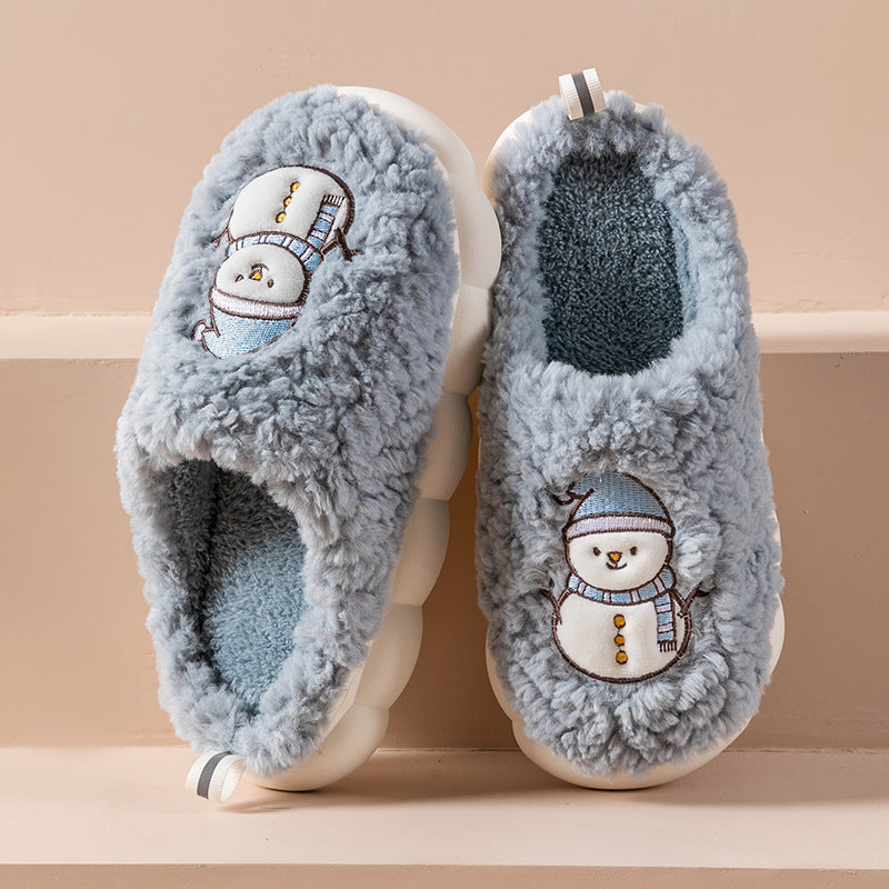 Cute Snowman Winter Slippers