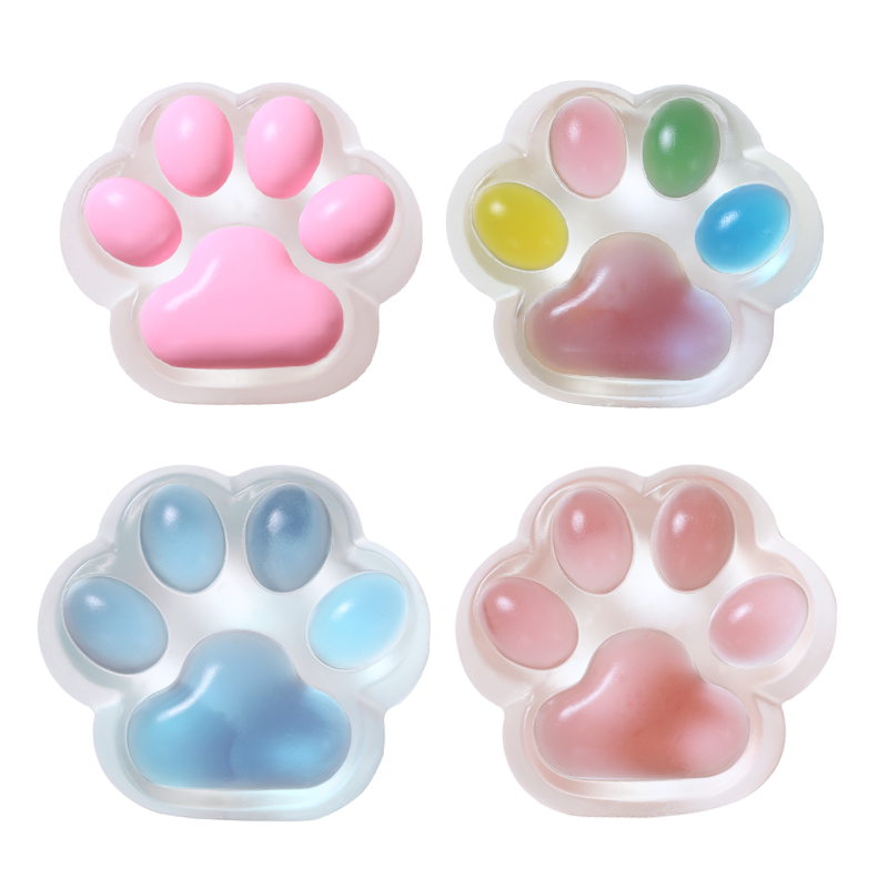 800g Super Large Crystal Cat Paw Squishy