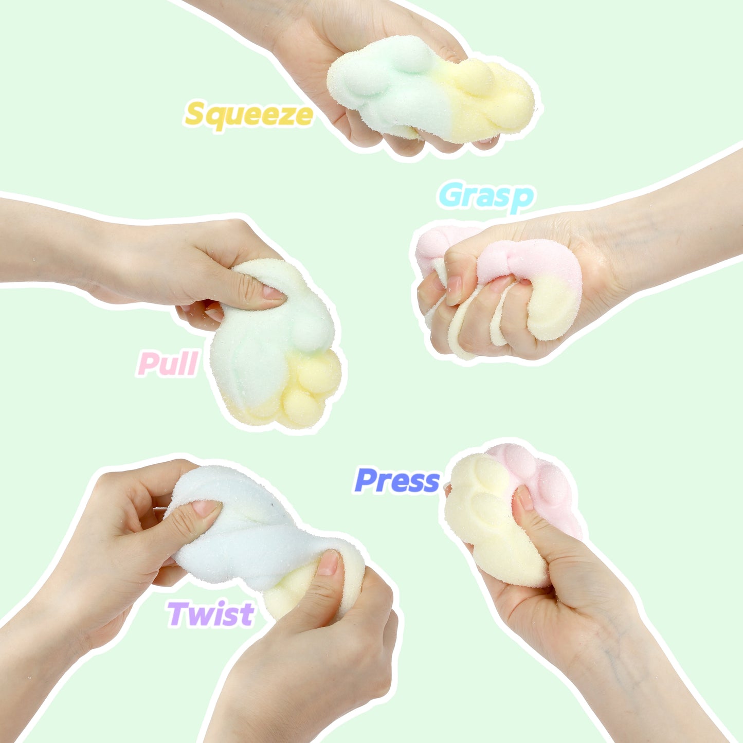 Two-Tone Sugar Cat Paw Squishy