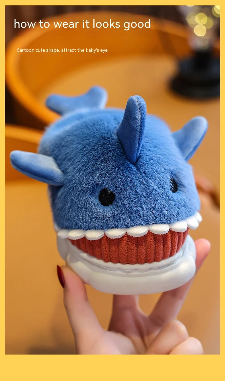 Cartoon Shark Cotton Slippers