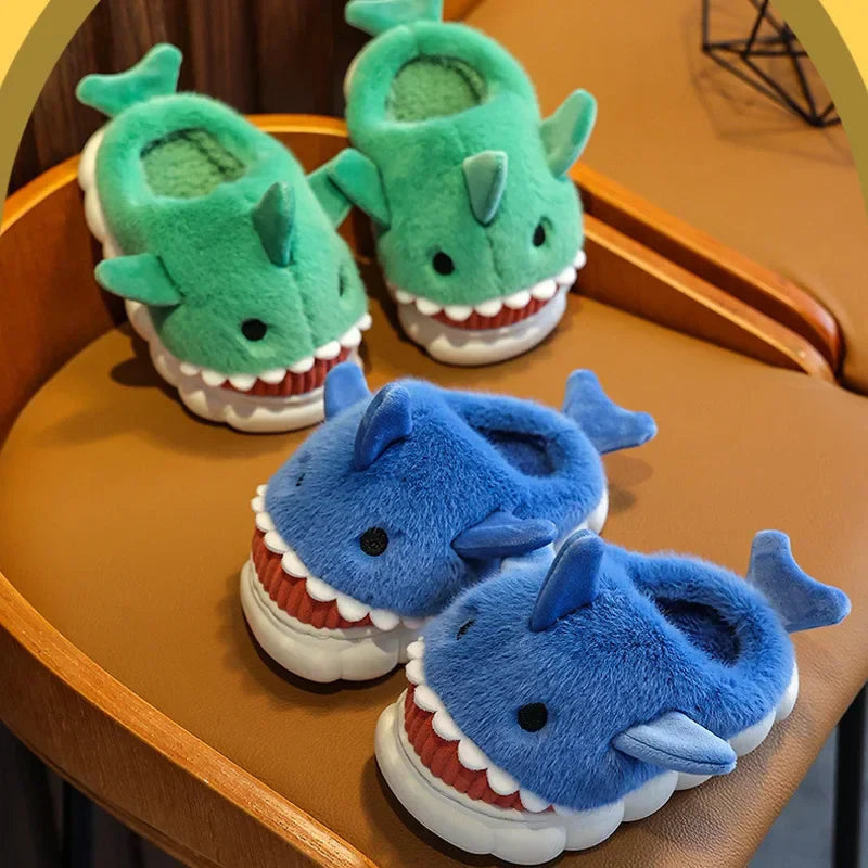 Cartoon Shark Cotton Slippers