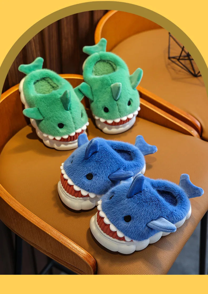 Cartoon Shark Cotton Slippers