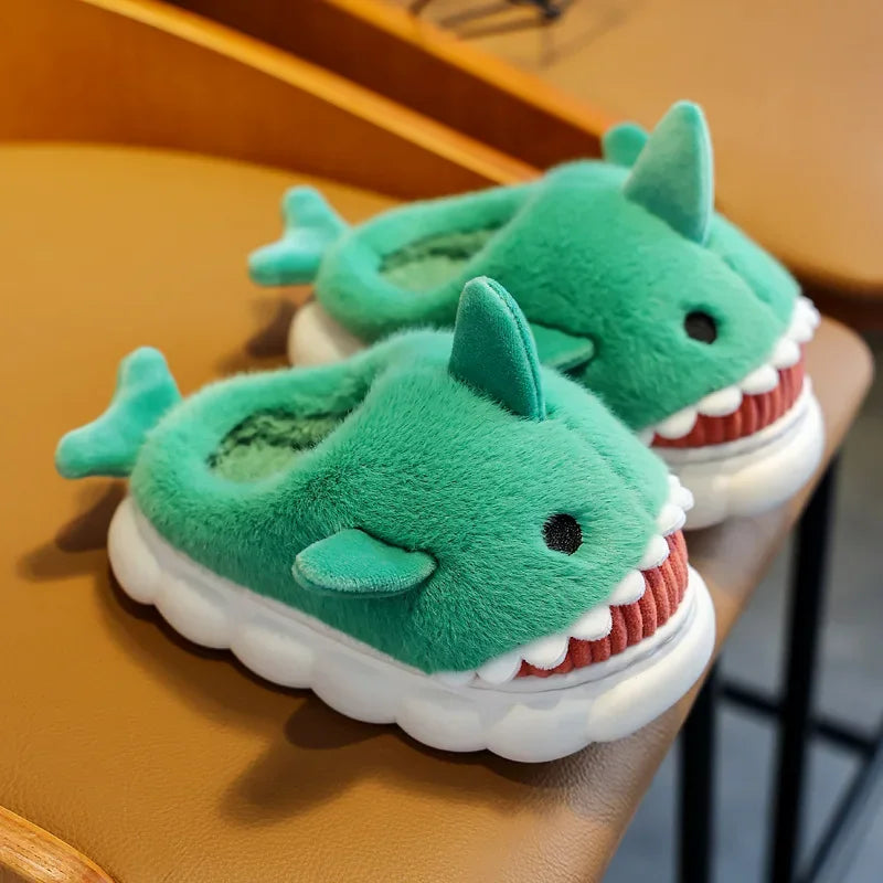 Cartoon Shark Cotton Slippers