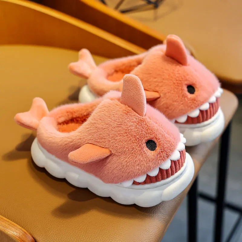 Cartoon Shark Cotton Slippers