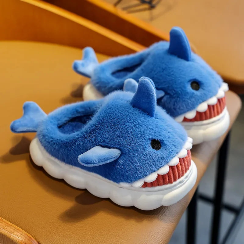 Cartoon Shark Cotton Slippers