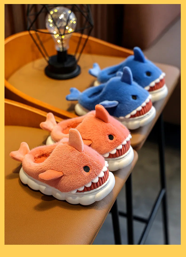 Cartoon Shark Cotton Slippers