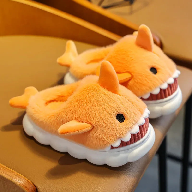 Cartoon Shark Cotton Slippers