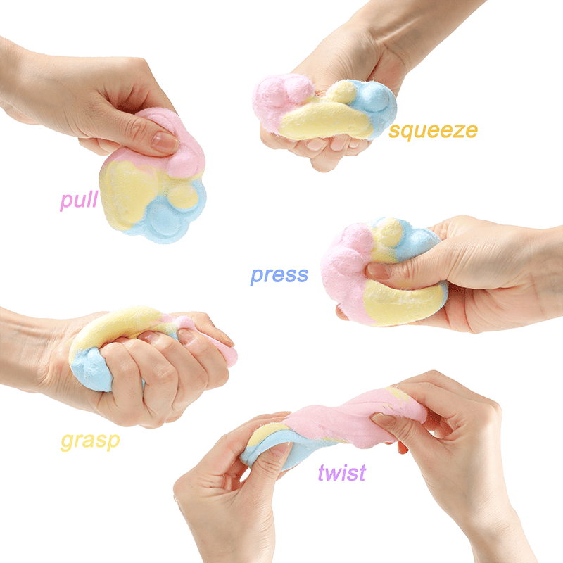 Tri-Color Cat Paw Squishy