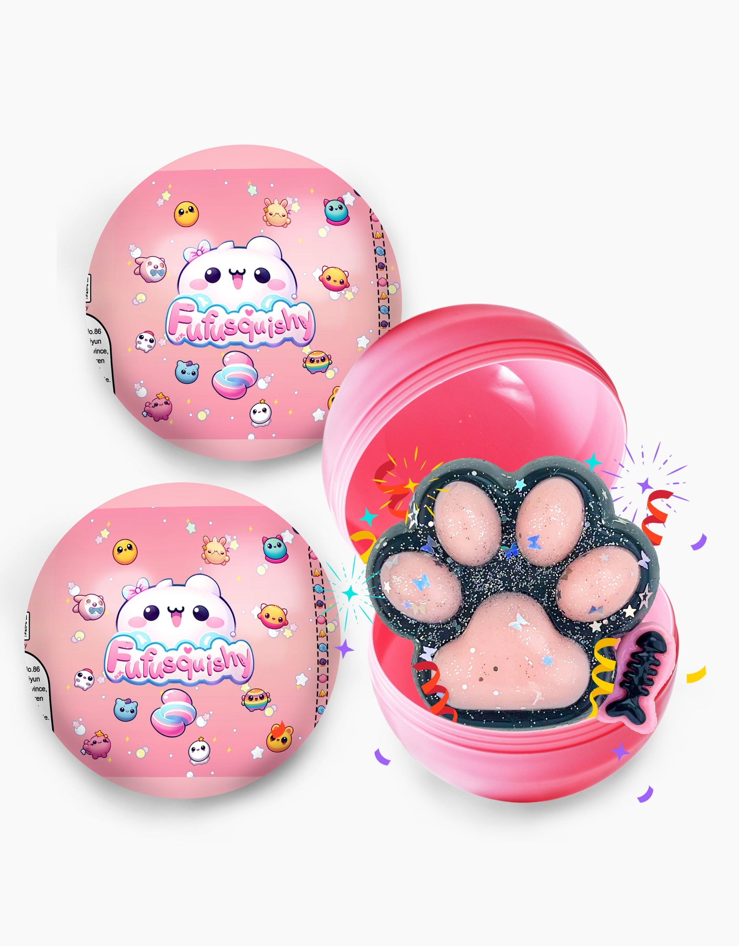 Pink Surprise CatPaw Series Squishy Ball