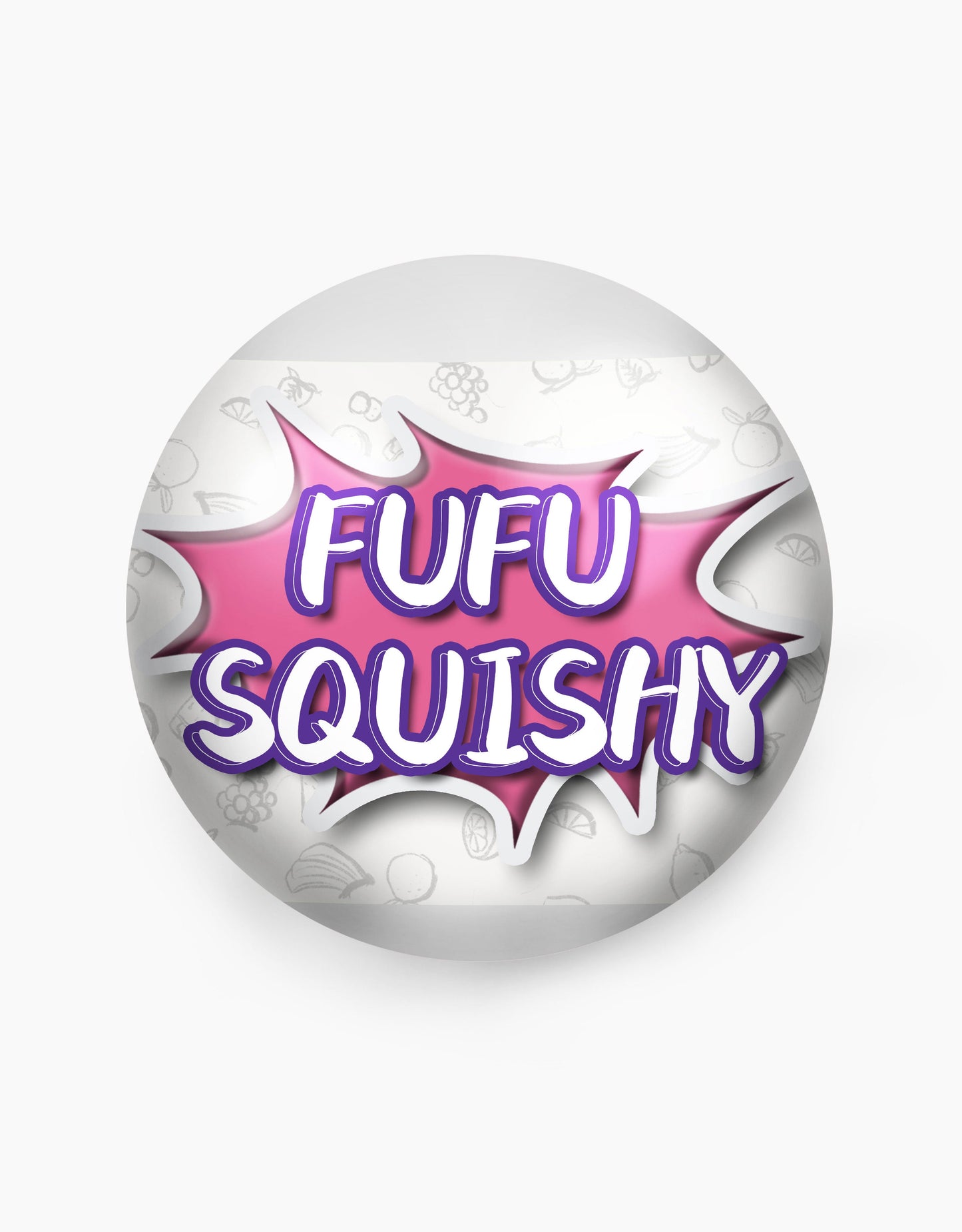 White Surprise Food Series Squishy Ball