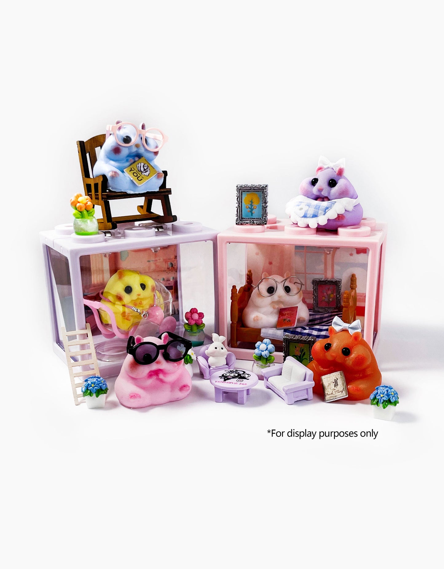 Cute Hamster Squishy Theme Set (not include a decor box)