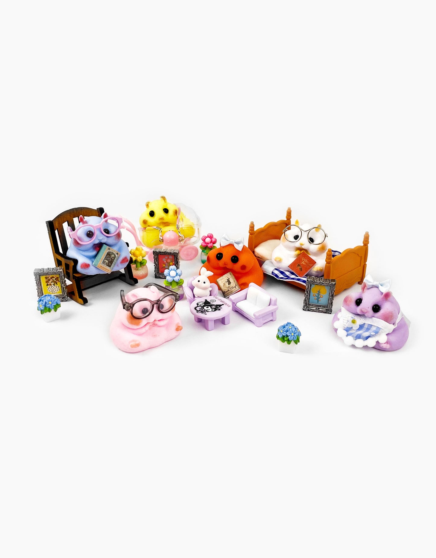 Cute Hamster Squishy Theme Set (not include a decor box)