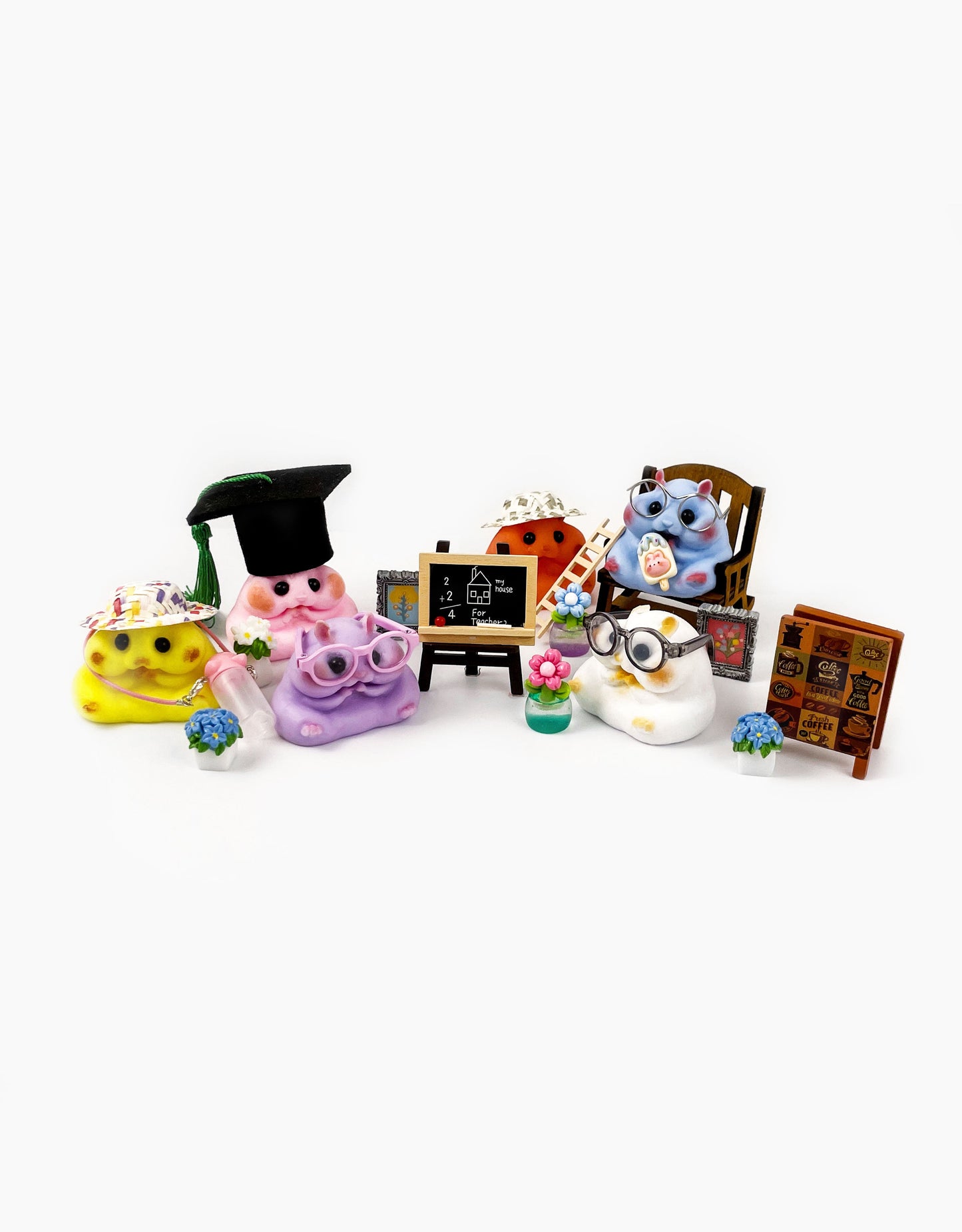 Cute Hamster Squishy Theme Set (not include a decor box)