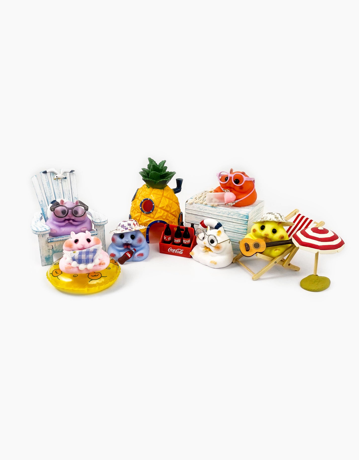 Cute Hamster Squishy Theme Set (not include a decor box)