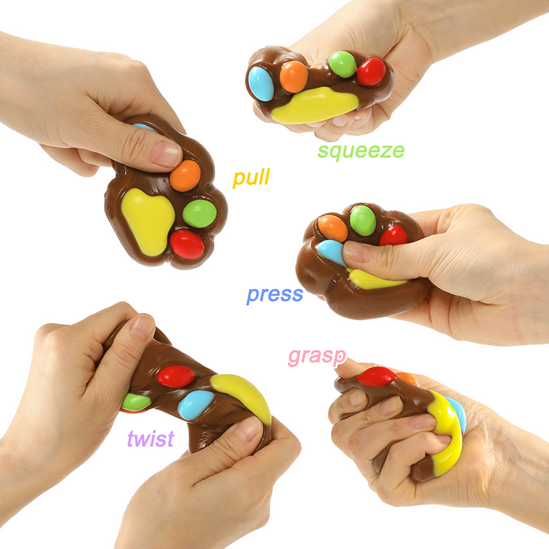 Chocolate M&M Paw Squishy