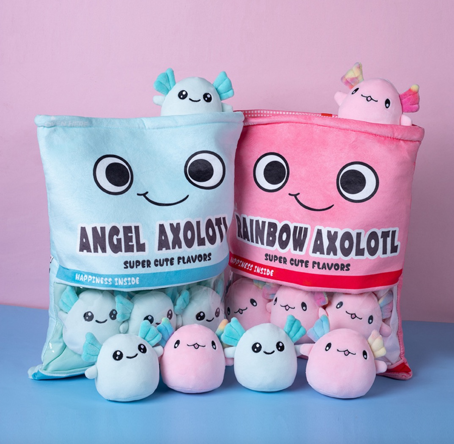 A Delightful Bag of Mini Axolotl Plushies