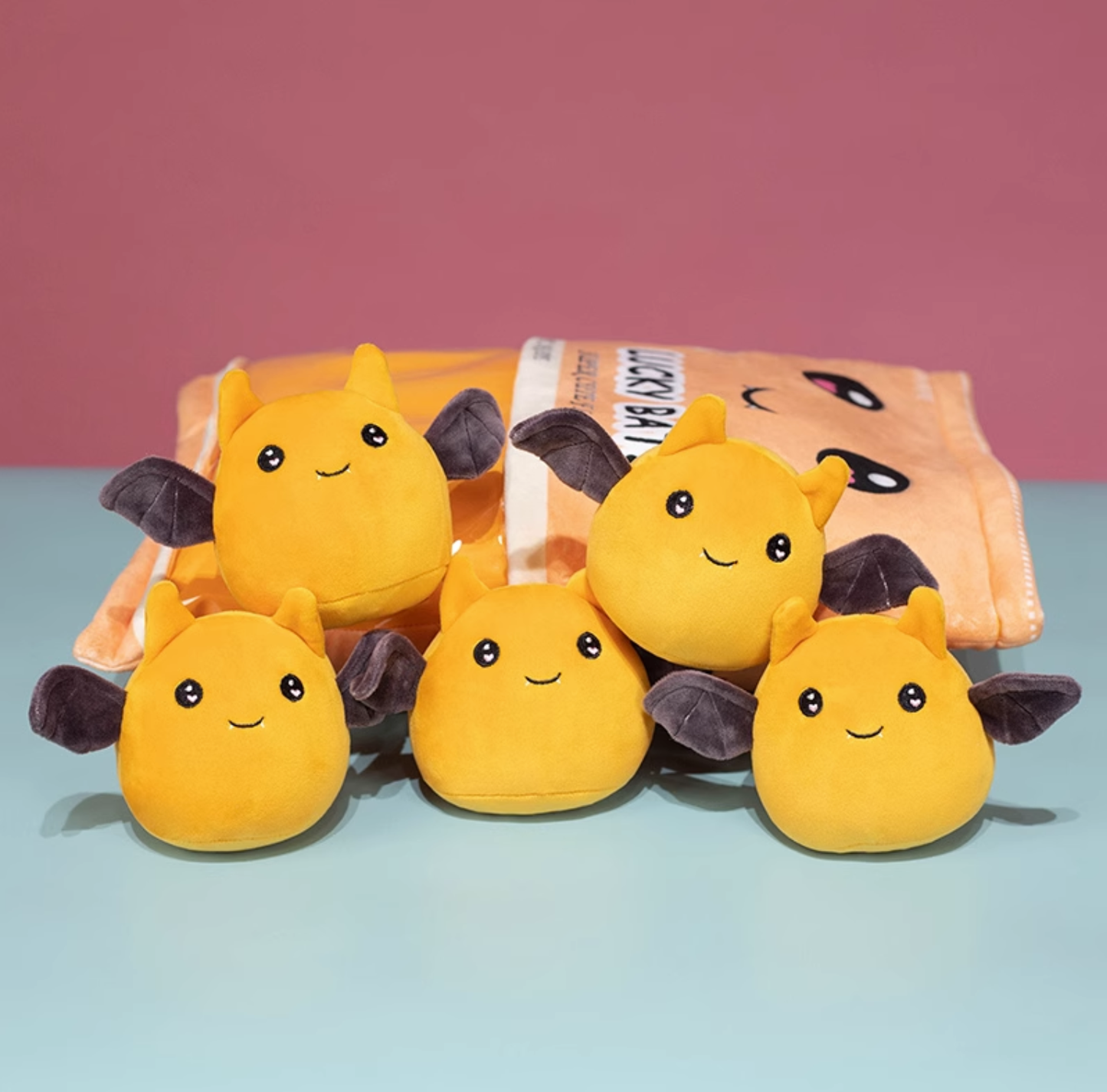 A Whimsical Collection of Mini Bat Plush in a Bag