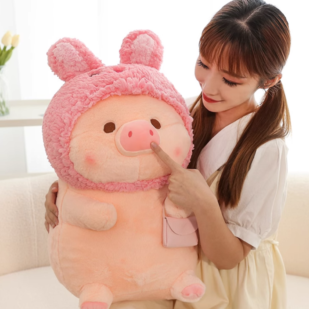 Adorable Pig Plush with a Handy Bag