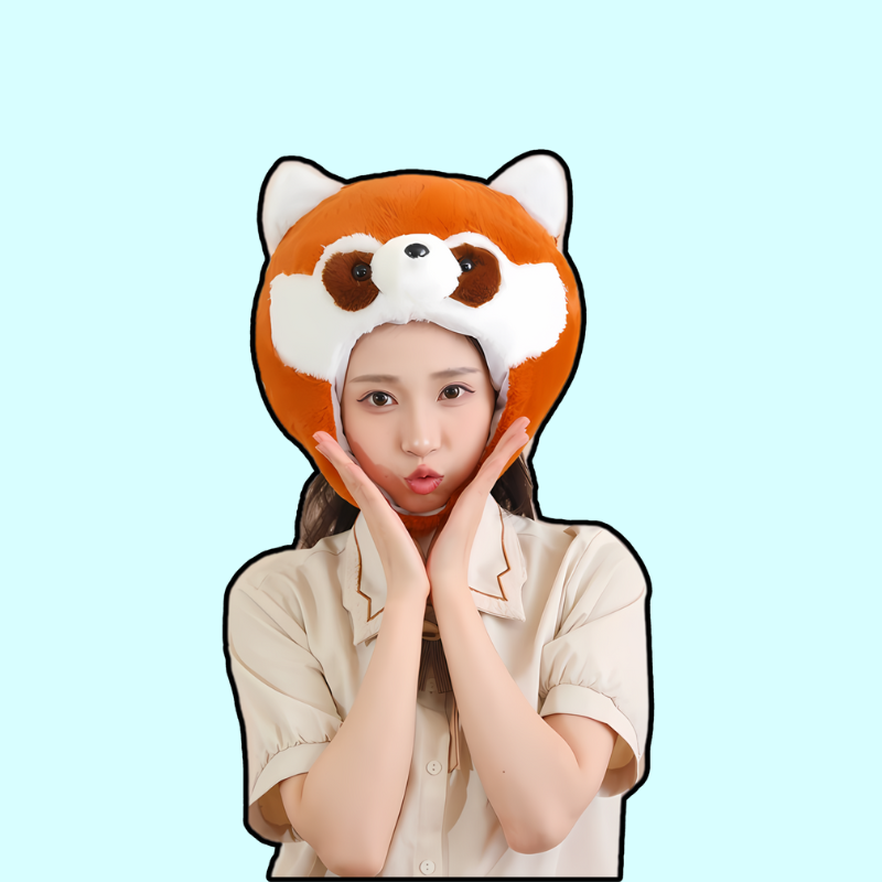 Red Panda Plush Hat