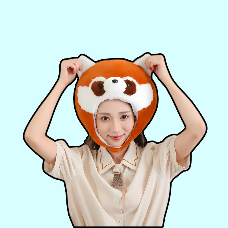 Red Panda Plush Hat