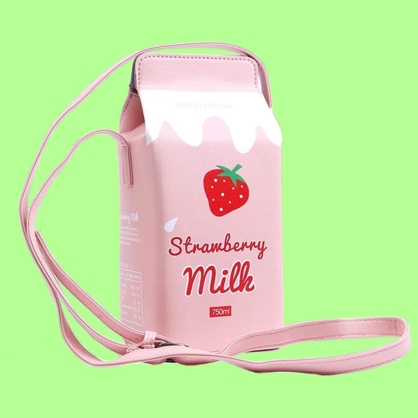 Strawberry Milk Cross Body Purse Bag