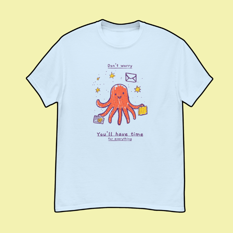 Busy Octopus Tee Juggling Life with a Smile