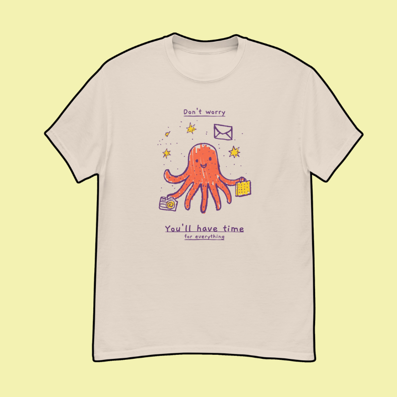 Busy Octopus Tee Juggling Life with a Smile