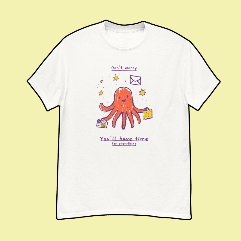 Busy Octopus Tee Juggling Life with a Smile