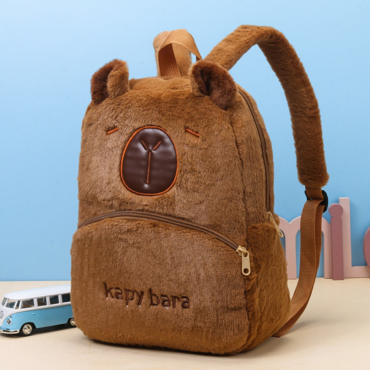 Cuddly Capybara Plush Backpack & Pouch Set