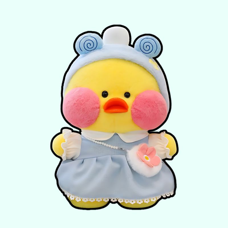 Cute Duck Plush with Animal-Themed Hats