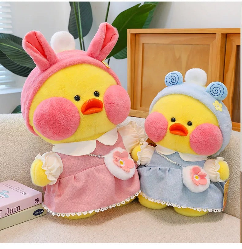 Cute Duck Plush with Animal-Themed Hats