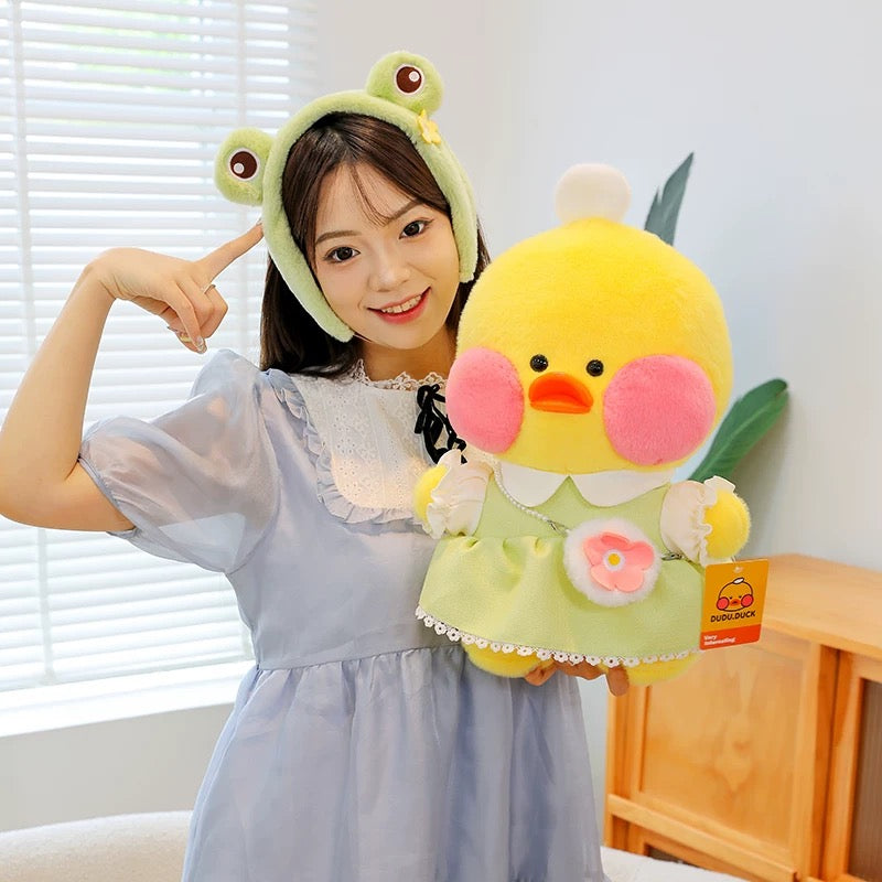 Cute Duck Plush with Animal-Themed Hats