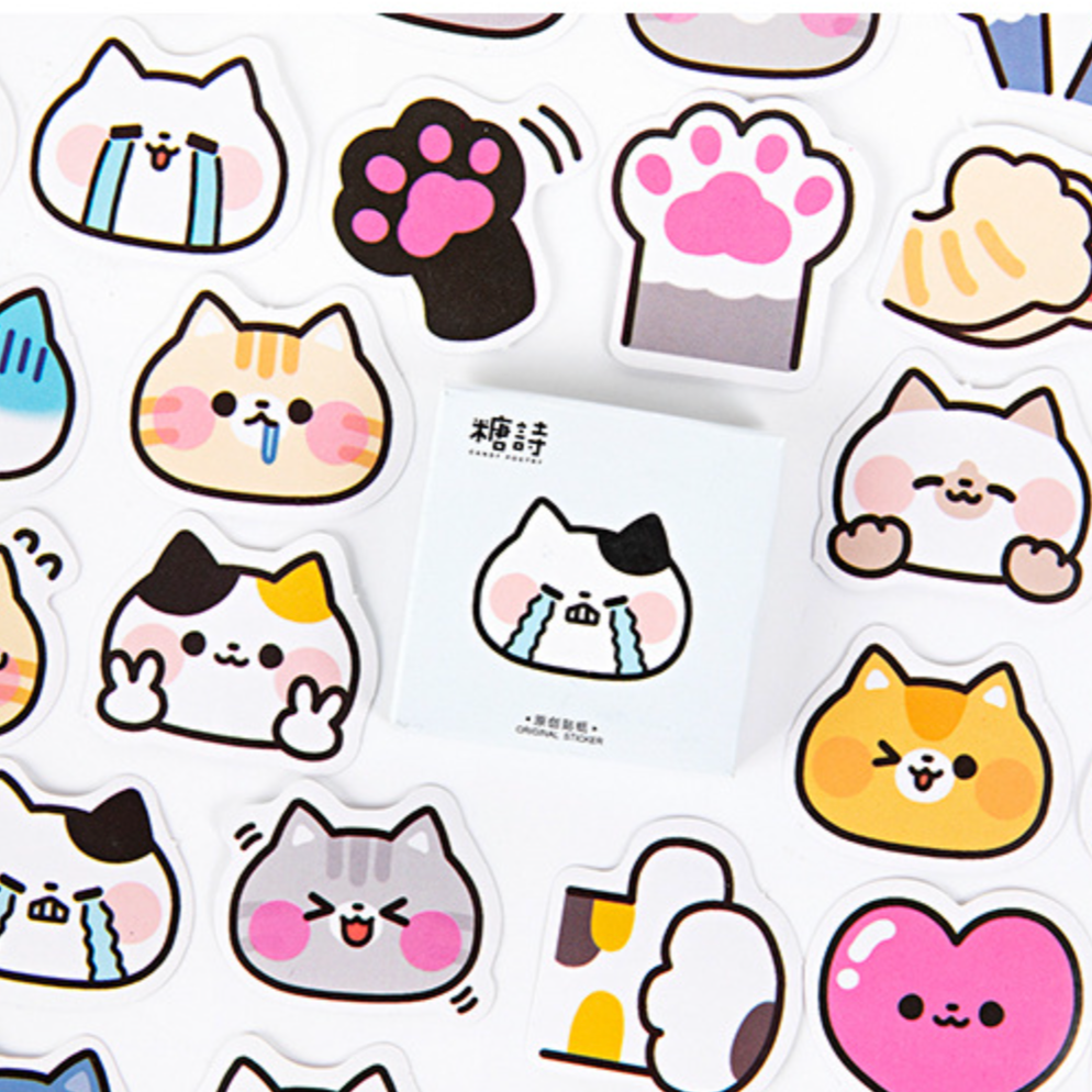 Kawaii Cat Stickers 45 Pieces