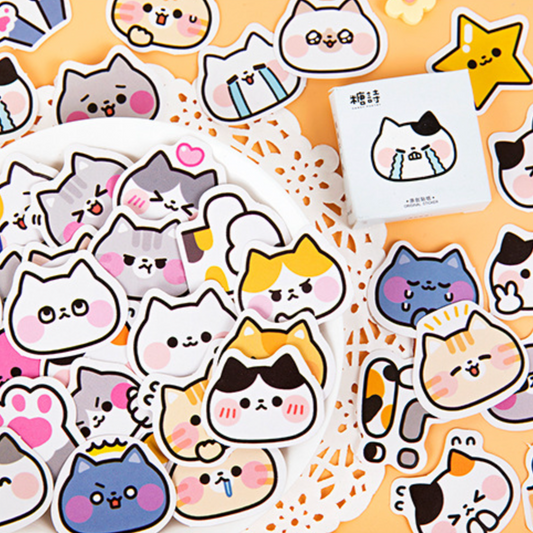 Kawaii Cat Stickers 45 Pieces