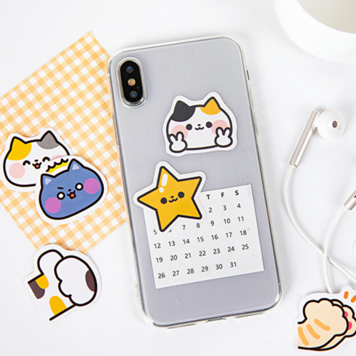 Kawaii Cat Stickers 45 Pieces