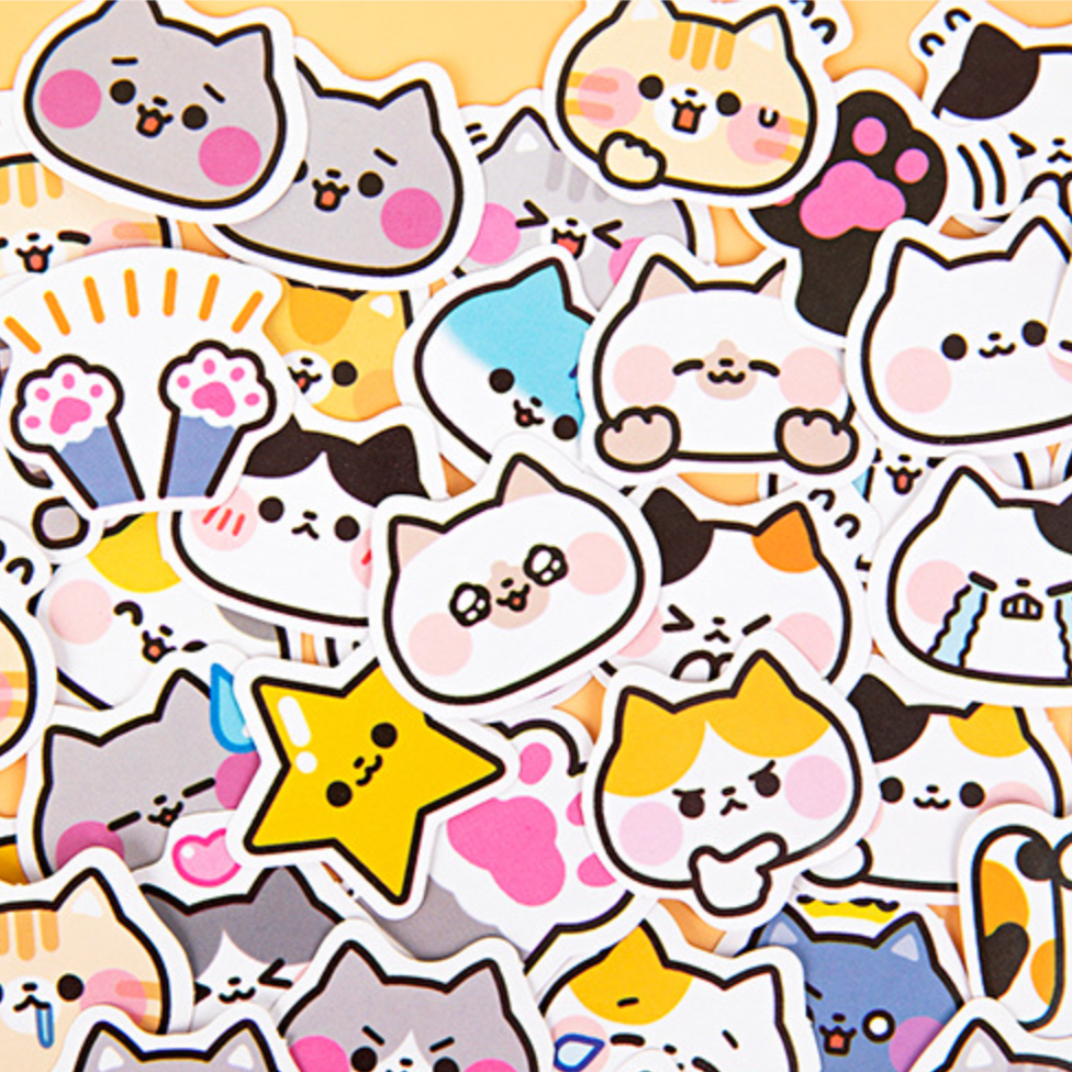 Kawaii Cat Stickers 45 Pieces