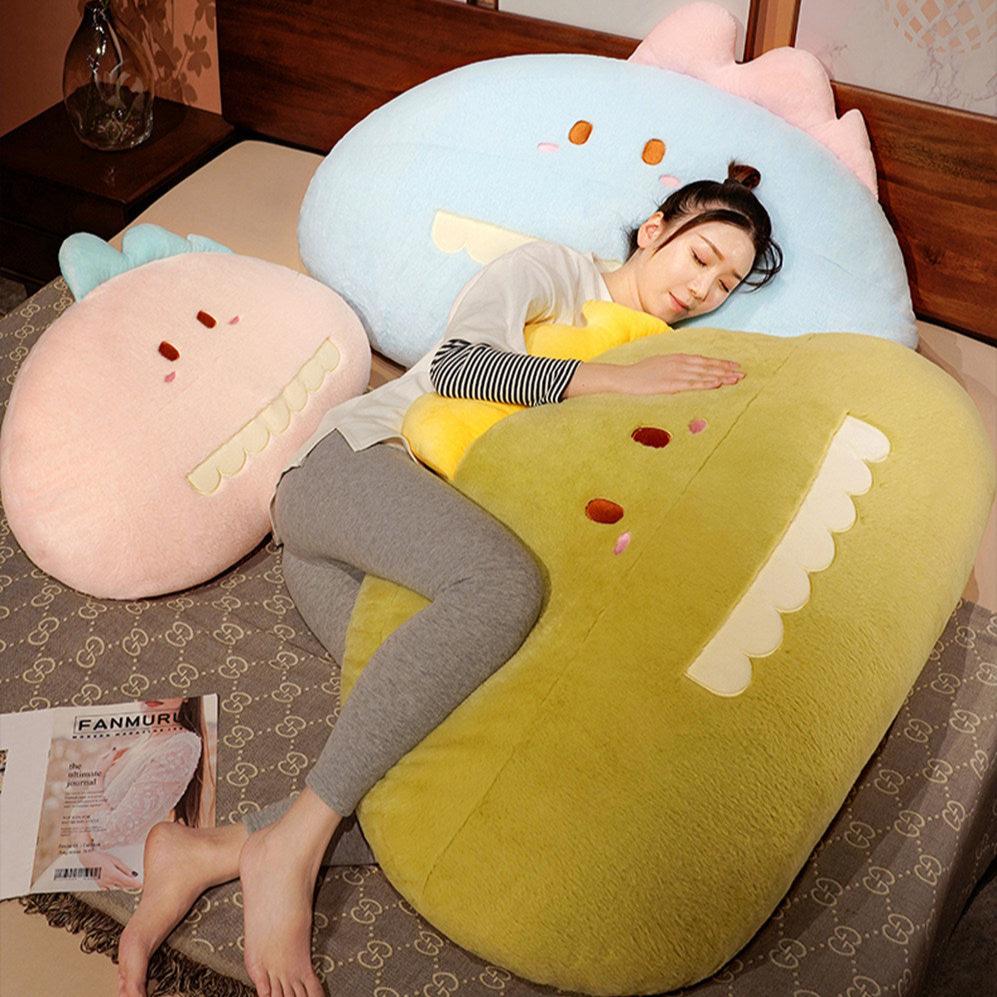 Giant Dinosaur Plush Pillow – Soft & Cozy Snuggle Buddy