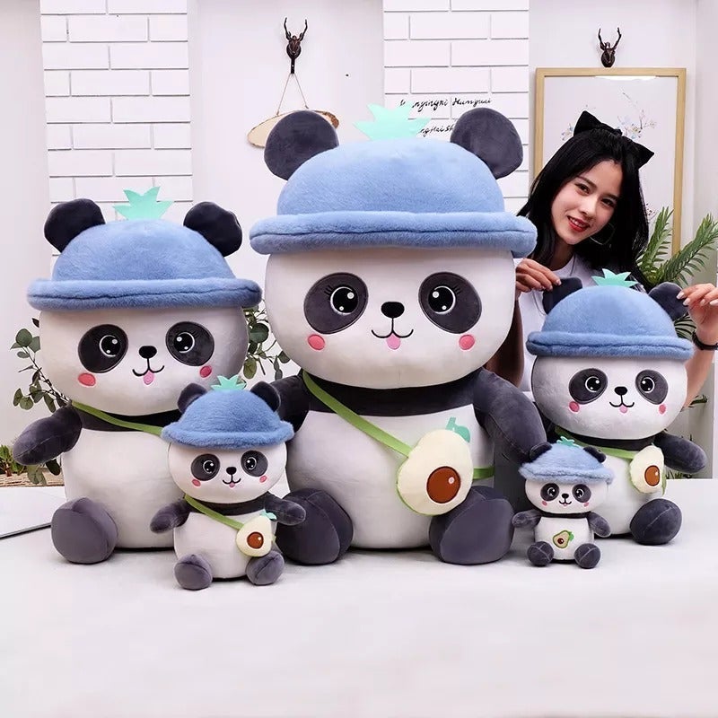 Kawaii Avocado Panda Plush Toy