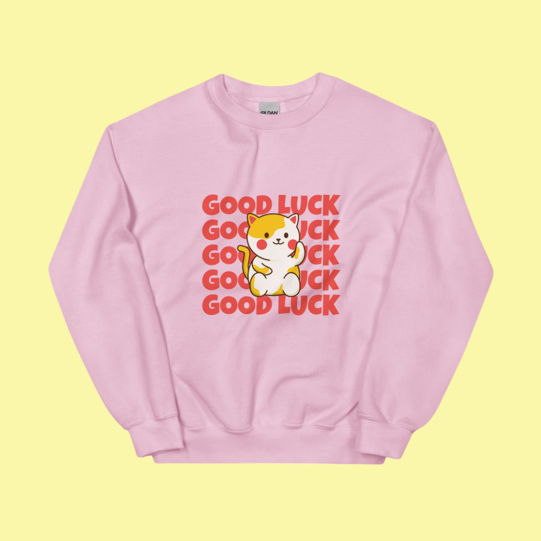 Kawaii Good Luck Cat Unisex Sweatshirt