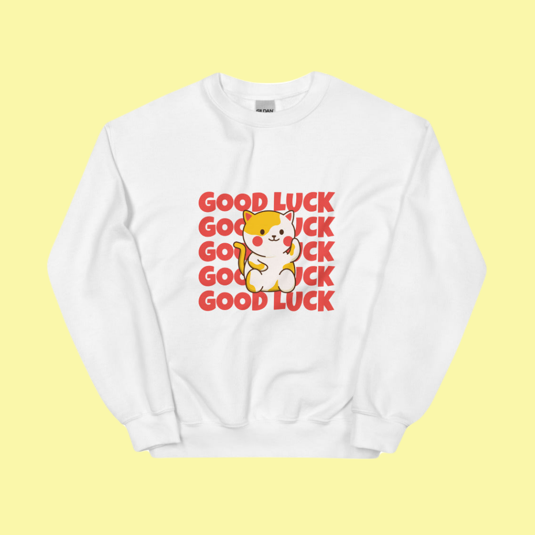 Kawaii Good Luck Cat Unisex Sweatshirt